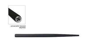 Násadka CONCORDE lakovaná, drevená, 17cm